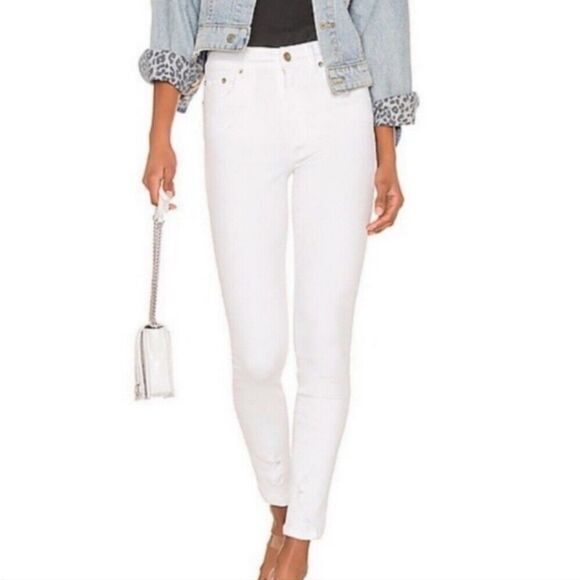 Pistola High Waisted White Jeans Size 28 Jennifer Skinny Oslo White - Picture 1 of 12